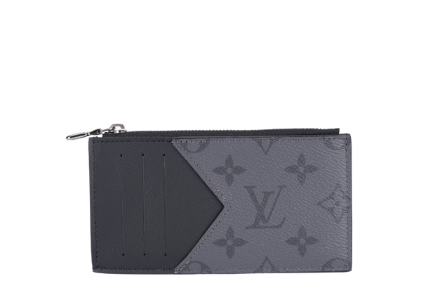 louis vuitton m69533 coin card holder monogram eclipse with dust