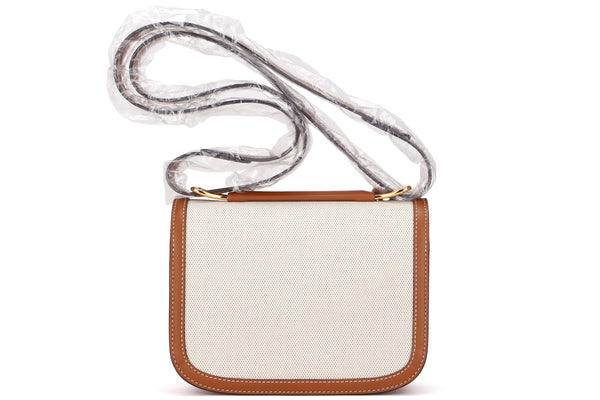 Delvaux Lingot in Canvas (Natural - Tan)