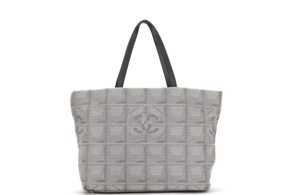 Chanel tote hotsell bag grey