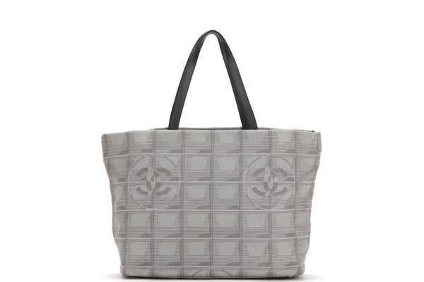CHANEL TRAVEL LINE GREY CANVAS TOTE (1298xxxx), NO CARD & DUST COVER