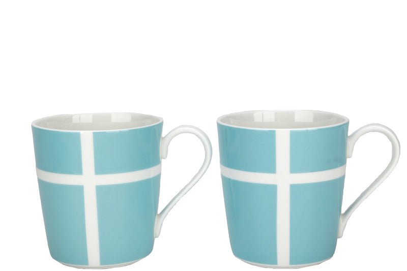 TIFFANY & CO. CUPS (1 PAIR) TIFFANY BLUE COLOR WITH WHITE RIBBON, WITH BOX