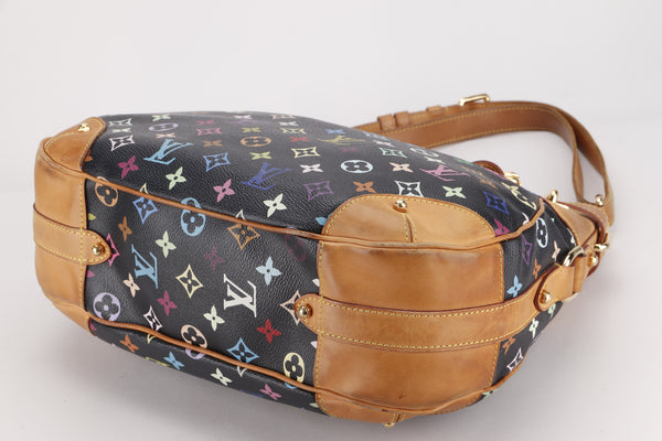 LOUIS VUITTON Speedy 40 Monogram Multicolor Satchel Bag Black