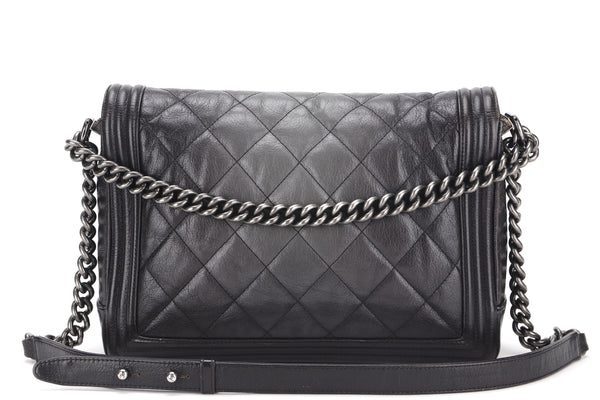 Chanel Sac à Rabat Black Leather ref.487863 - Joli Closet
