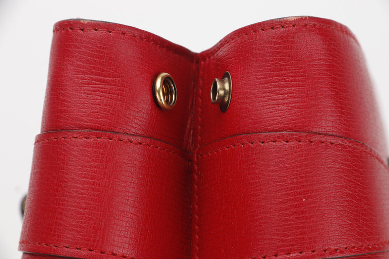 GUCCI 319795 502752 BRIGHT BIT RED LEATHER GOLD HARDWARE, WITH STRAP, NO DUST COVER