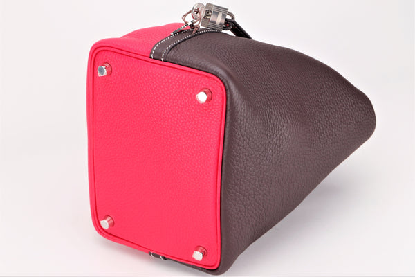 hermes picotin 18cm (stamp z 2021) rouge sellier & framboise, silver  hardware, with dust cover & box