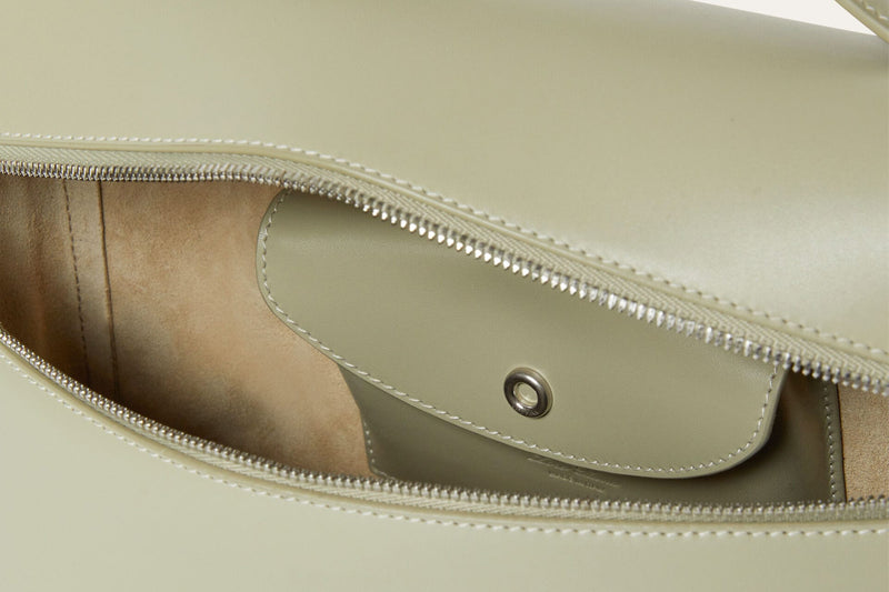 LORO PIANA EXTRA BAG L27 LIGHT WASABI (50YB) SMOOTH CALFSKIN GOLD HARDWARE, WITH DUST COVER