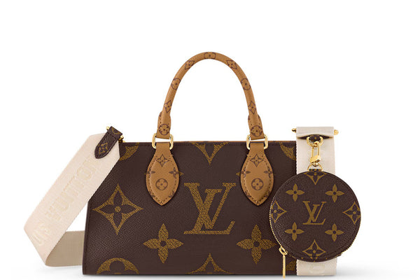LOUIS VUITTON M46653 ONTHEGO EAST WEST MONOGRAM REVERSE WITH ROUND POUCH & STRAP, WITH DUST COVER & BOX