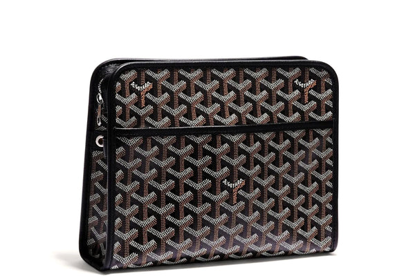 GOYARD JOUVENCE MM TOILETRY BAG BLACK COLOR, WITH DUST COVER