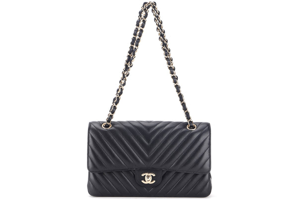 Chanel chevron best sale medium flap