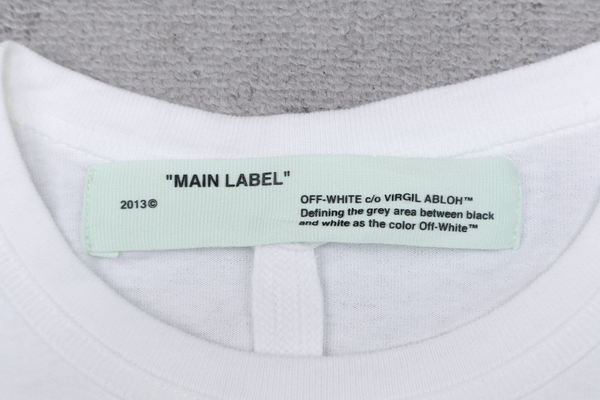 off white t shirt caution tape long sleeve size xs white tempetature