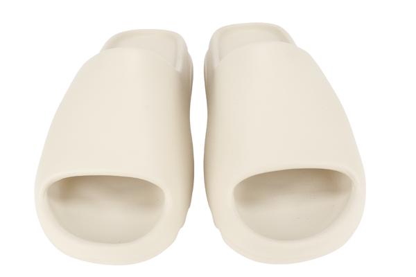 yeezy bone slides on feet