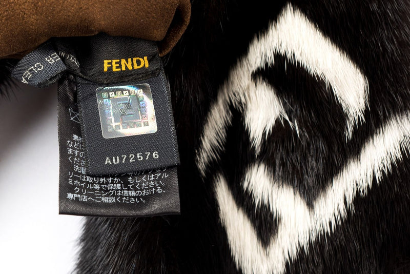 Fendi Black Fur Muffler 120cm, no Box