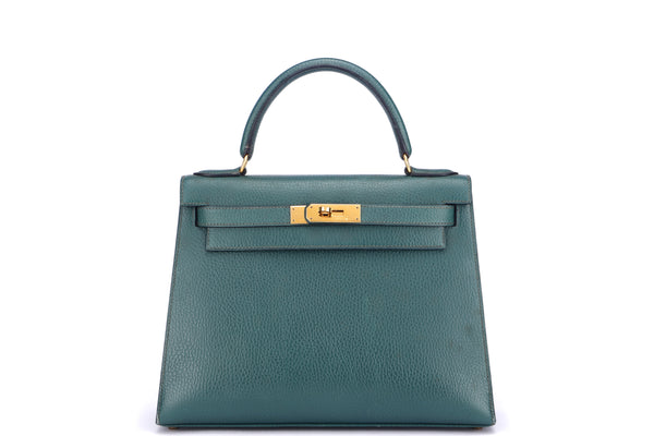 hermes kelly 28 sellier (stamp x (1994)) vert claire ardennes leather