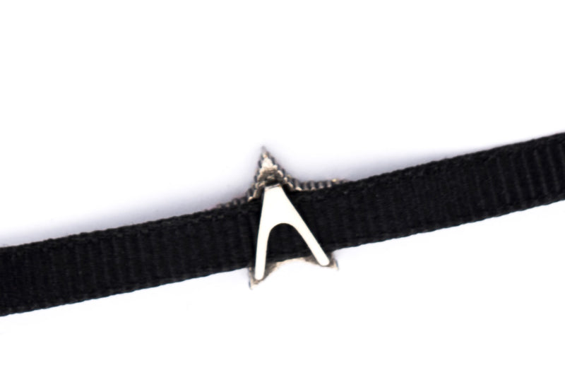 Christian Dior Black Ribbon Star Strass Choker Necklace with Dust Cover & Box