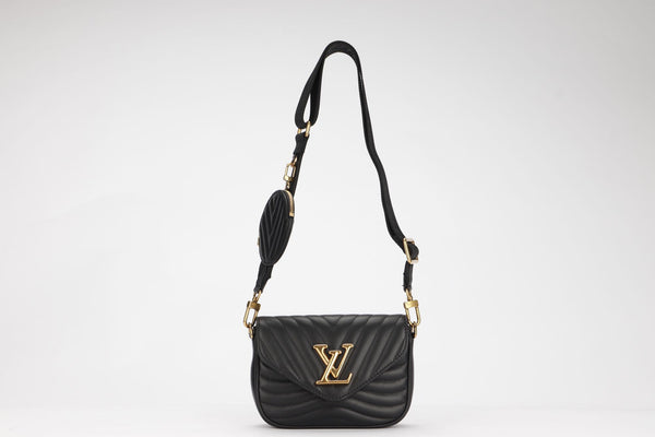 Louis Vuitton New Wave Multi Pochette (M56461) Noir Color, with Strap, Chain,  Dust Cover & Box