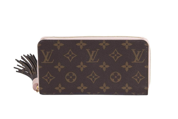 Louis Vuitton M62402 Long Zip Around Wallet With Tassel Monogram Canvas  Pink Interior