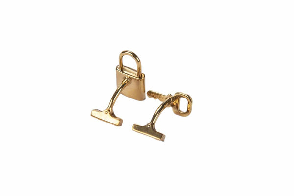Louis Vuitton 18KY Lock & Key Cufflinks