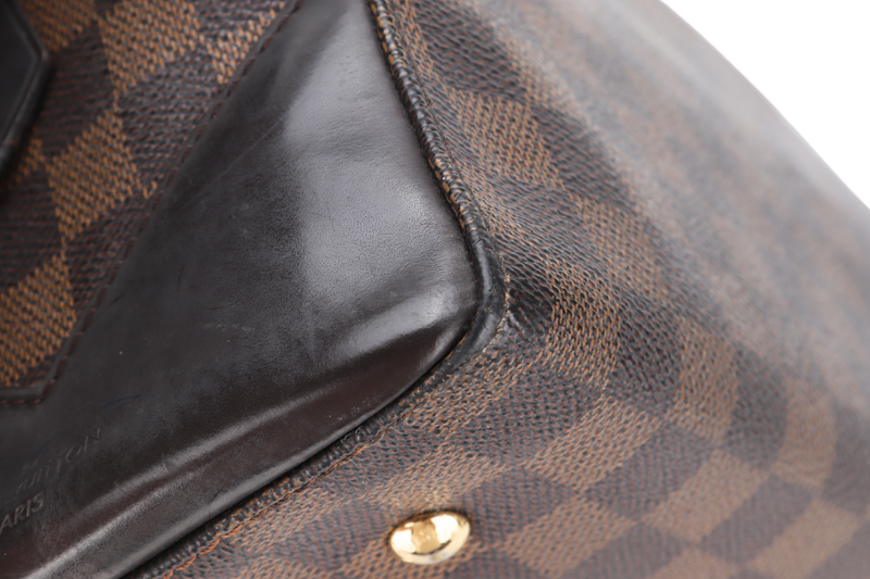 LOUIS VUITTON KENSINGTON BOWLING BAG (N41505) MM DAMIER EBENE GOLD HARDWARE WITH DUST COVER AND BOX