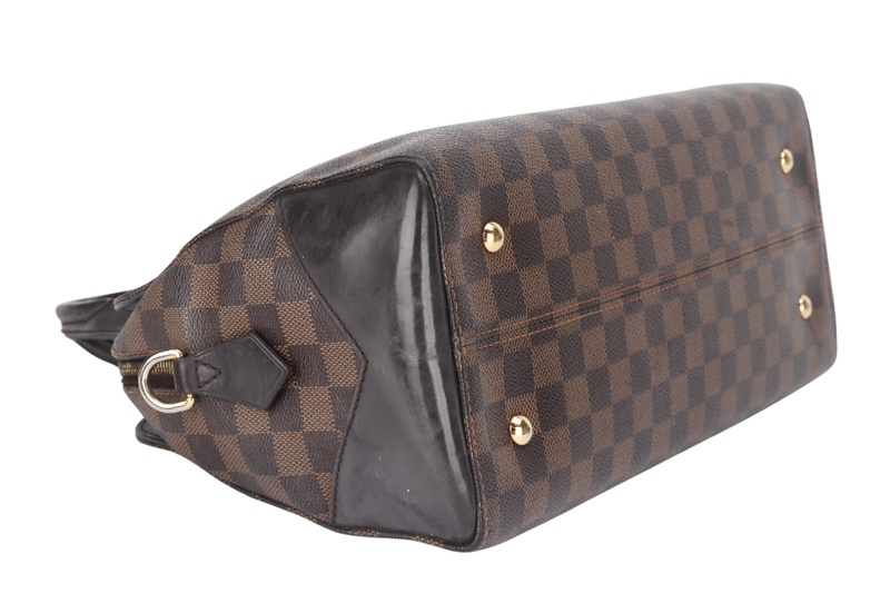 LOUIS VUITTON KENSINGTON BOWLING BAG (N41505) MM DAMIER EBENE GOLD HARDWARE WITH DUST COVER AND BOX