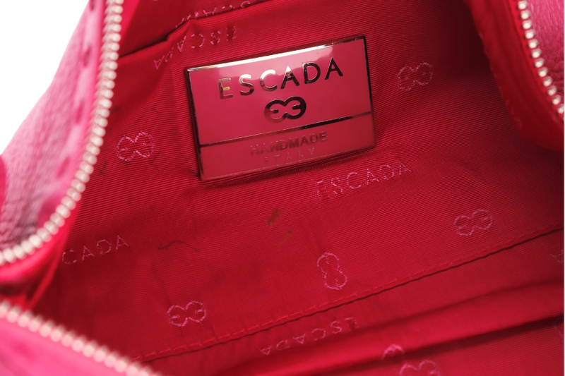 ESCADA HOBO BAG PINK LEATHER SILVER HARDWARE NO DUST COVER