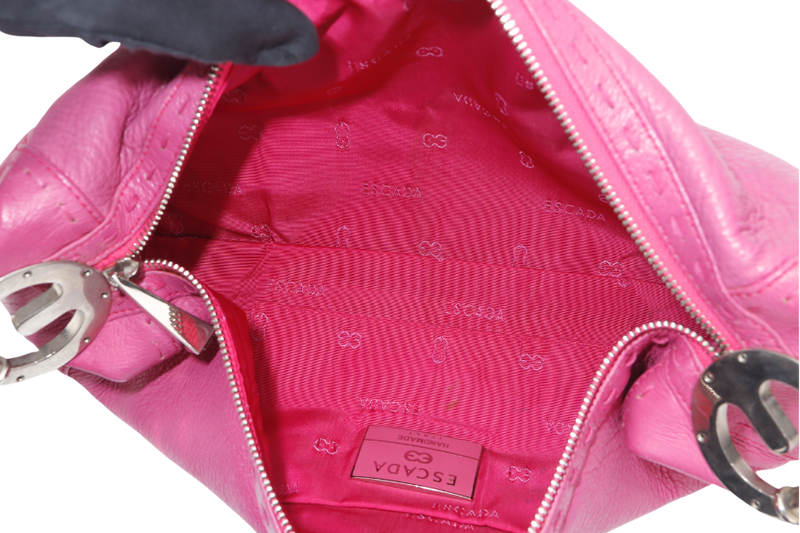 ESCADA HOBO BAG PINK LEATHER SILVER HARDWARE NO DUST COVER