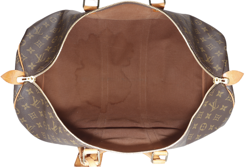 LOUIS VUITTON KEEPALL 55 MONOGRAM CANVAS GOLD HARDWARE WITH DUST COVER