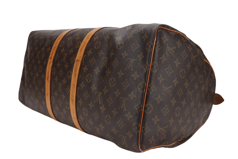 LOUIS VUITTON KEEPALL 55 MONOGRAM CANVAS GOLD HARDWARE WITH DUST COVER