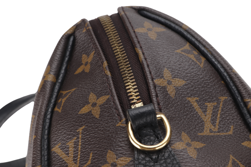 LOUIS VUITTON M50058 RETIRO BLACK LEATHER MONOGRAM CANVAS GOLD HARDWARE WITH STRAP