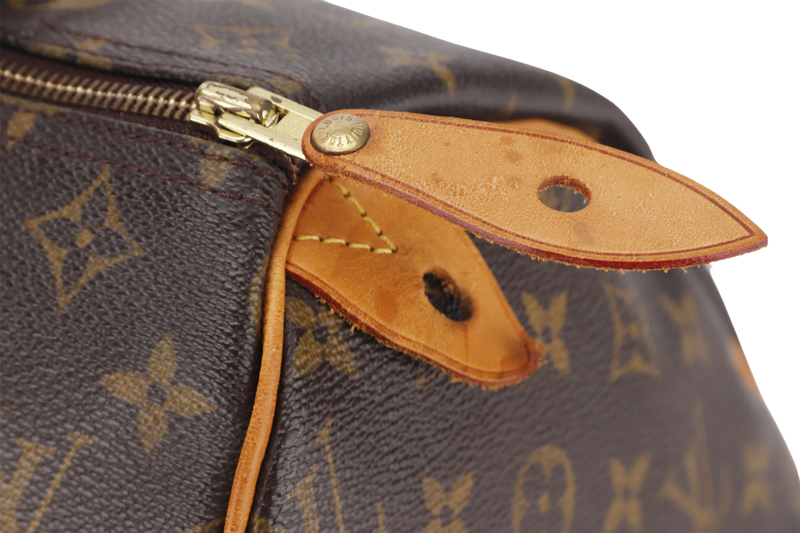 LOUIS VUITTON SPEEDY 30 (M41526) MONOGRAM CANVAS GOLD HARDWARE WITH LOCK AND KEYS, NO DUST COVER