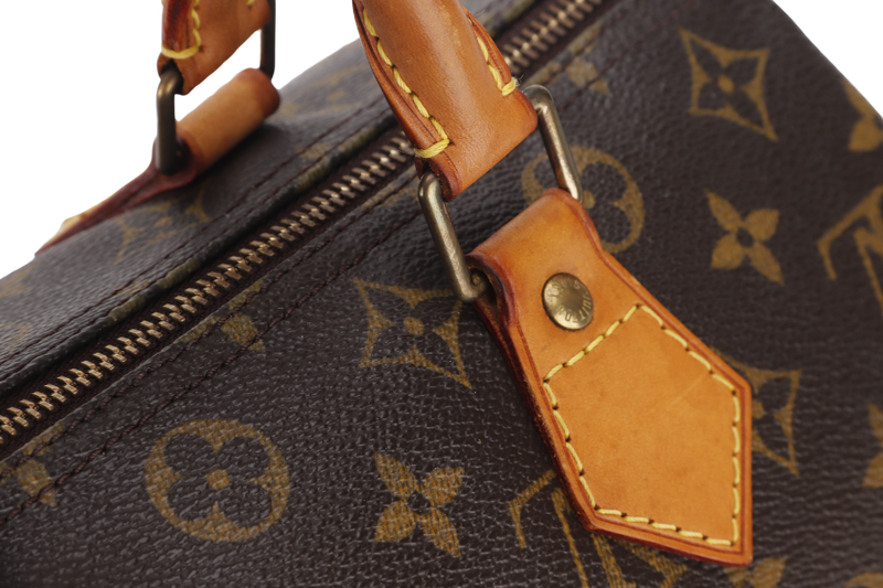 LOUIS VUITTON SPEEDY 30 (M41526) MONOGRAM CANVAS GOLD HARDWARE WITH LOCK AND KEYS, NO DUST COVER