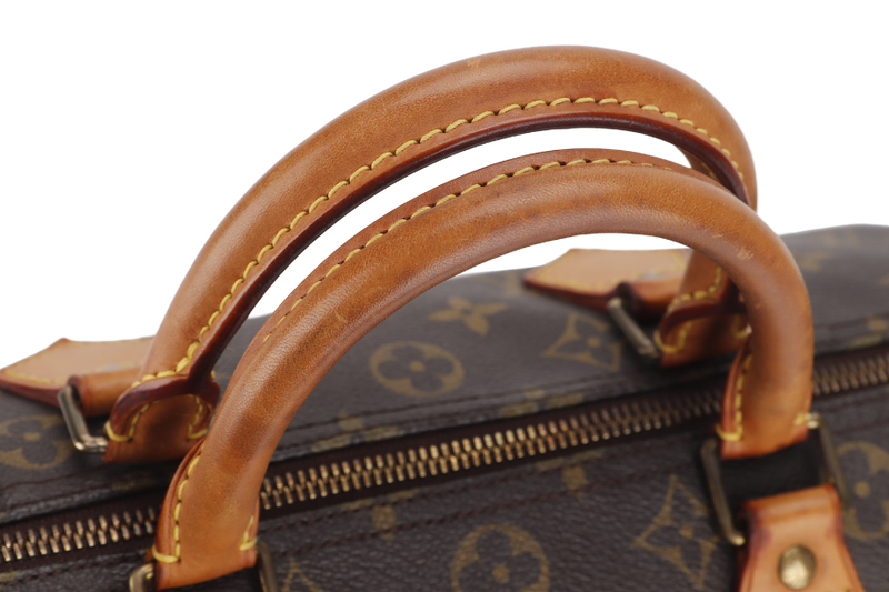 LOUIS VUITTON SPEEDY 30 (M41526) MONOGRAM CANVAS GOLD HARDWARE WITH LOCK AND KEYS, NO DUST COVER