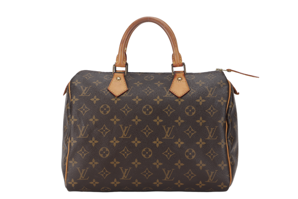 LOUIS VUITTON SPEEDY 30 (M41526) MONOGRAM CANVAS GOLD HARDWARE WITH LOCK AND KEYS, NO DUST COVER