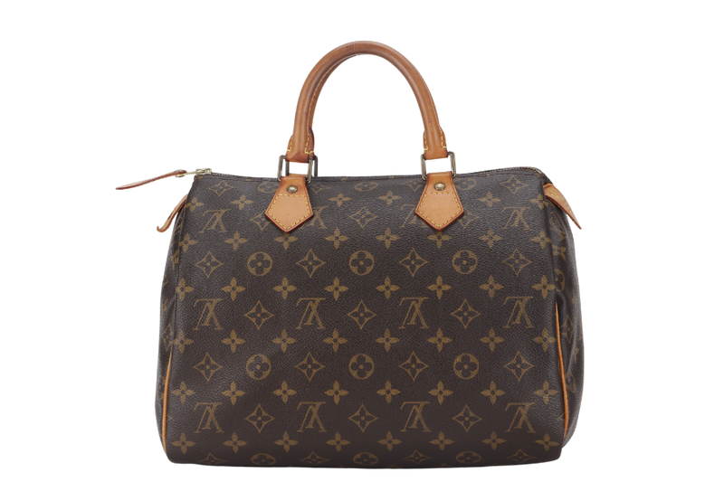 LOUIS VUITTON SPEEDY 30 (M41526) MONOGRAM CANVAS GOLD HARDWARE WITH LOCK AND KEYS, NO DUST COVER