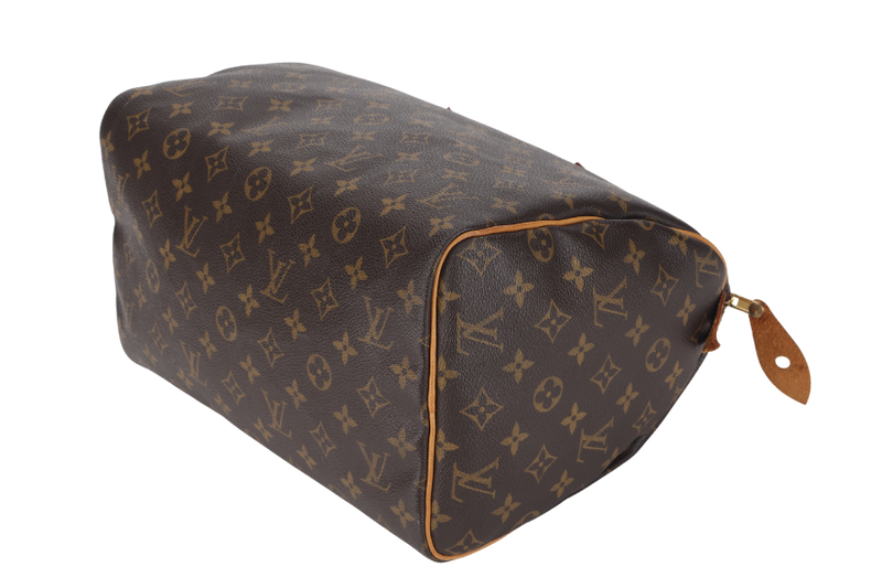 LOUIS VUITTON SPEEDY 30 (M41526) MONOGRAM CANVAS GOLD HARDWARE WITH LOCK AND KEYS, NO DUST COVER