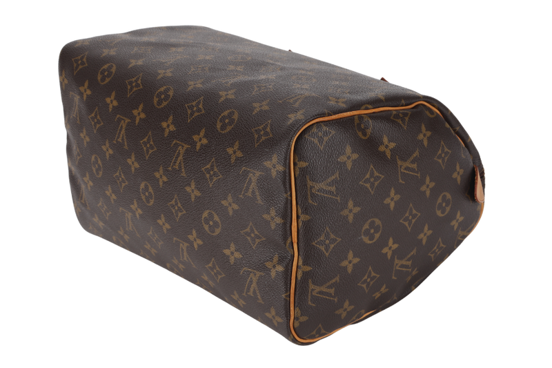 LOUIS VUITTON SPEEDY 30 (M41526) MONOGRAM CANVAS GOLD HARDWARE WITH LOCK AND KEYS, NO DUST COVER