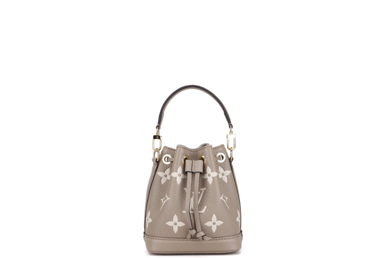 Louis Vuitton - Nano Noé Bag - Monogram Leather - Bicolore Tourterelle Creme - Women - Luxury