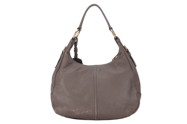 PRADA HOBO BAG BAMBU SOFT CALF LEATHER GOLD HARDWARE (BR4373) WITH CARD AND DUST COVER