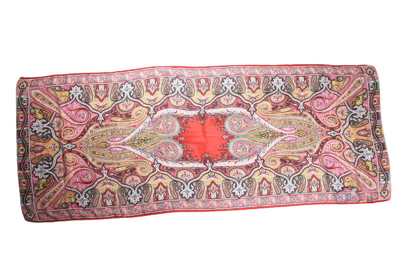 ETRO DAMASK SCARF 160CM MULTICOLOUR SILK