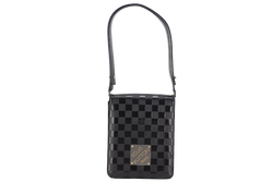 LOUIS VUITTON M92129 CABARET CLUB HANDBAG DAMIER VERNIS SILVER HARDWARE WITH DUST COVER