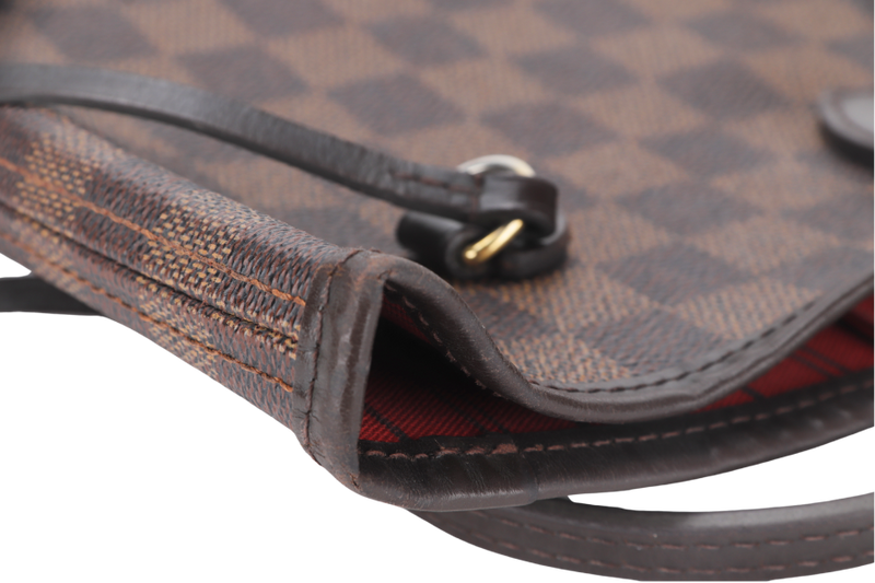 LOUIS VUITTON NEVERFULL MM (N40600) BROWN DAMIER EBENE GOLD HARDWARE