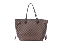 LOUIS VUITTON NEVERFULL MM (N40600) BROWN DAMIER EBENE GOLD HARDWARE