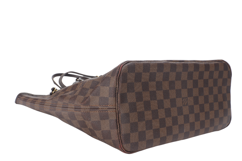 LOUIS VUITTON NEVERFULL MM (N40600) BROWN DAMIER EBENE GOLD HARDWARE