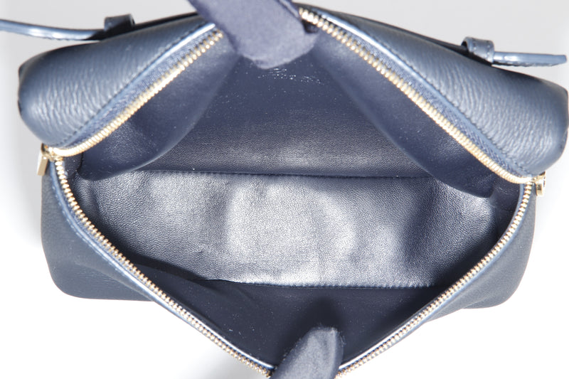 Calfskin clutch bag Loro Piana Blue in Pony-style calfskin - 35418514
