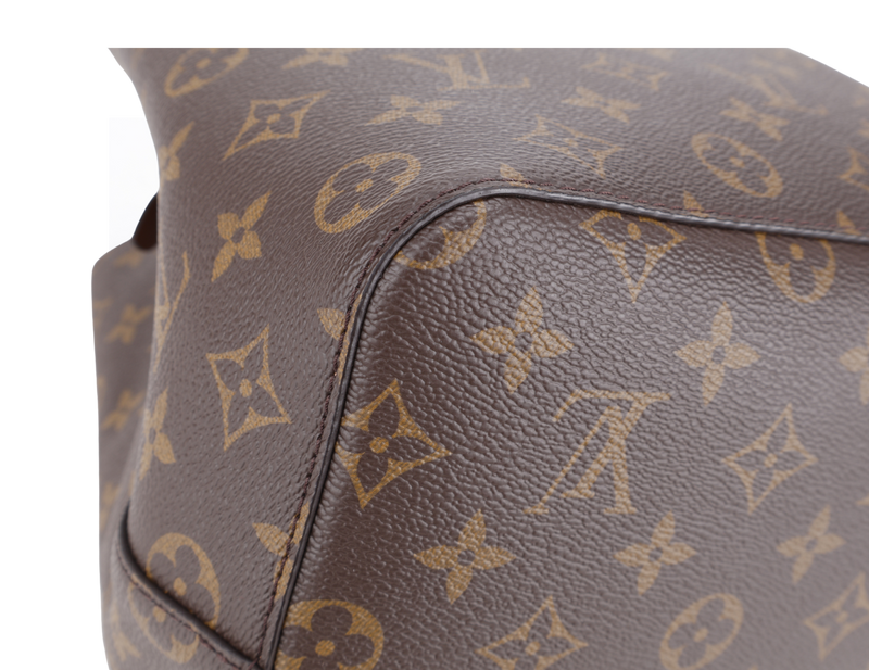 LOUIS VUITTON M44887 NEONOE MM MONOGRAM COATED CANVAS GOLD HARDWARE WITH DUST COVER AND BOX