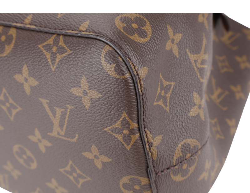 LOUIS VUITTON M44887 NEONOE MM MONOGRAM COATED CANVAS GOLD HARDWARE WITH DUST COVER AND BOX