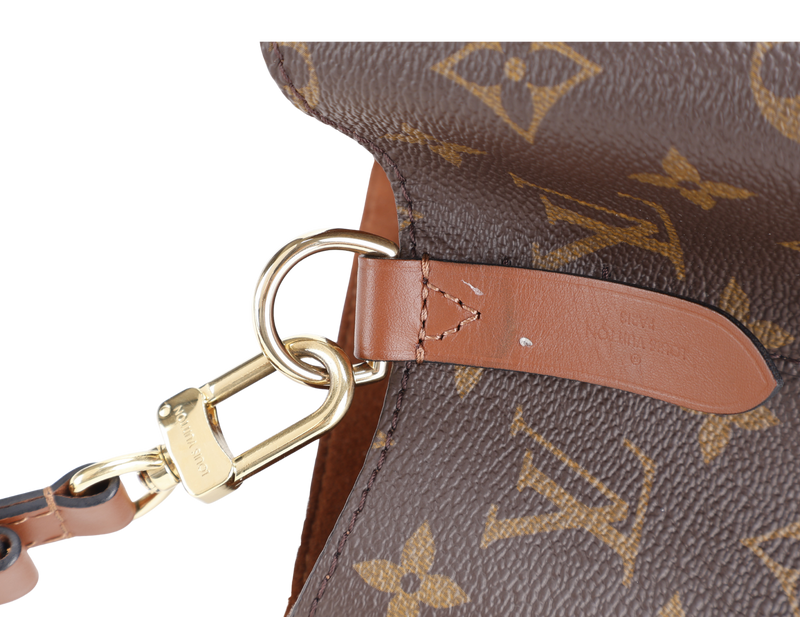 LOUIS VUITTON M44887 NEONOE MM MONOGRAM COATED CANVAS GOLD HARDWARE WITH DUST COVER AND BOX