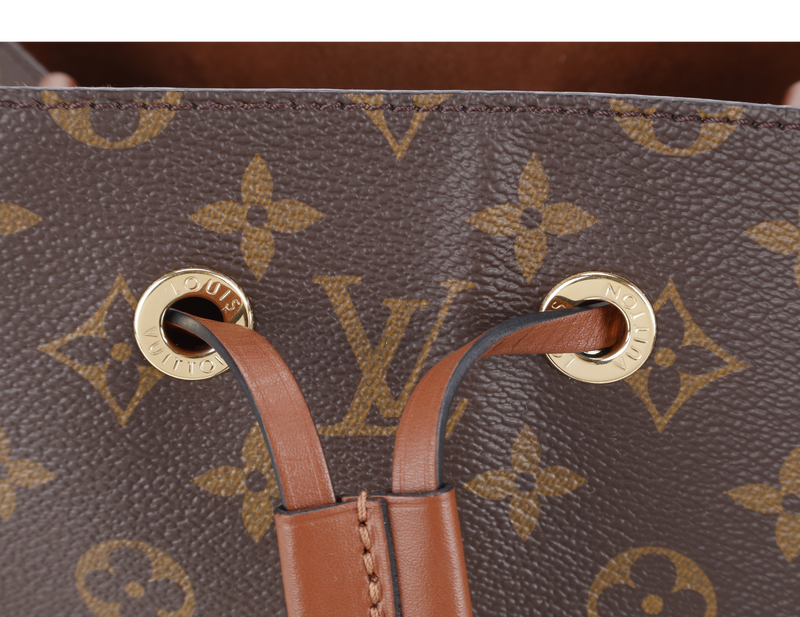 LOUIS VUITTON M44887 NEONOE MM MONOGRAM COATED CANVAS GOLD HARDWARE WITH DUST COVER AND BOX