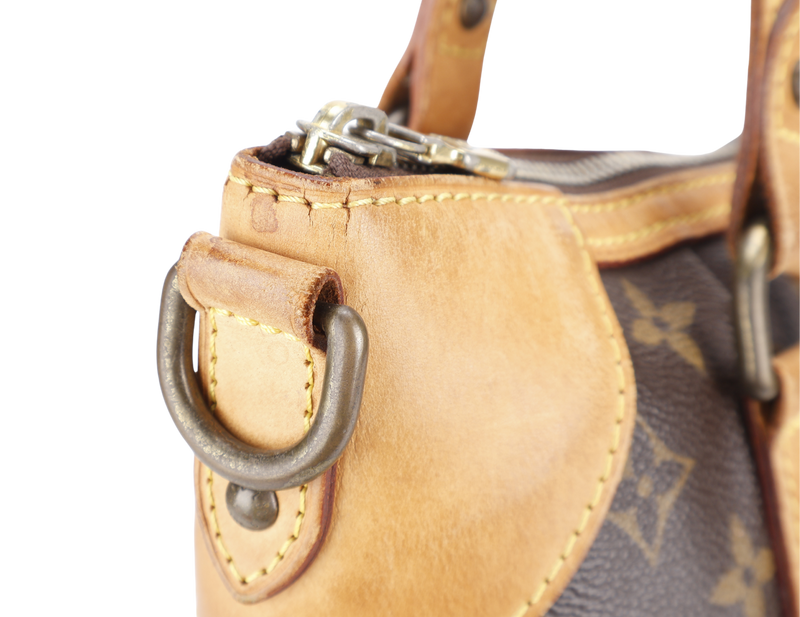 LOUIS VUITTON ODEON MONOGRAM CANVAS GOLD HARDWARE WITH STRAPS AND DUST COVER