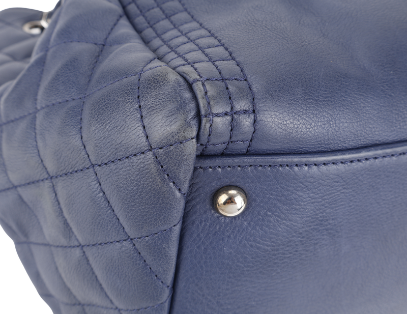 CHANEL COCO BENGAL OPEN ACCORDION CALFSKIN BLUE TOTE (1655xxxx) NO CARD AND NO DUST COVER