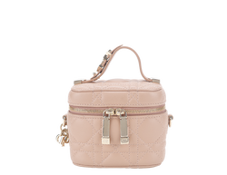 CHRISTIAN DIOR VANITY CASE MICRO SOFT PINK GOLD HARDWARE WITH DUST COVER